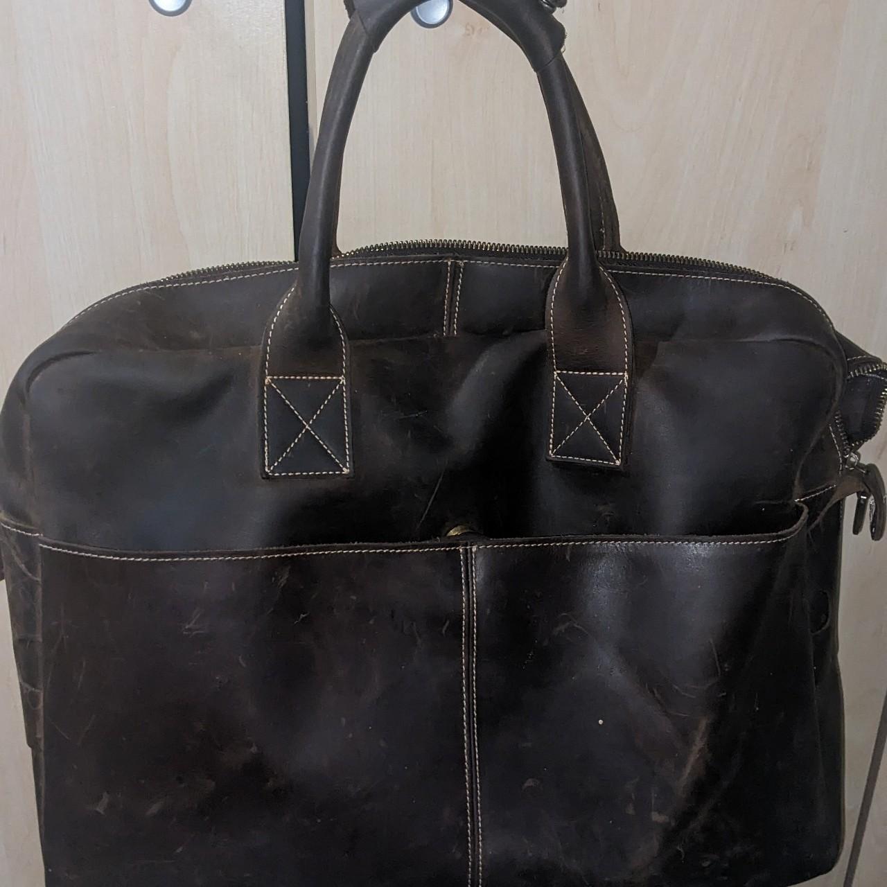 Genuine Leather Laptop Bag Very good... - Depop