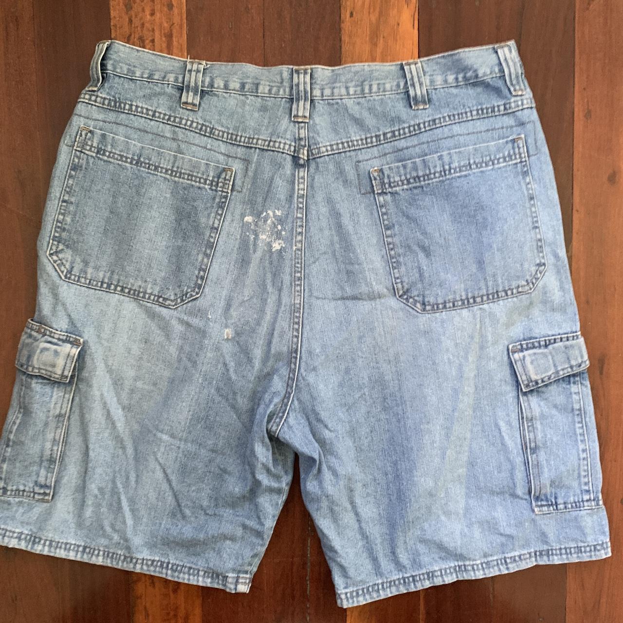 Wrangler baggy cargo denim shorts Baggy fit... - Depop