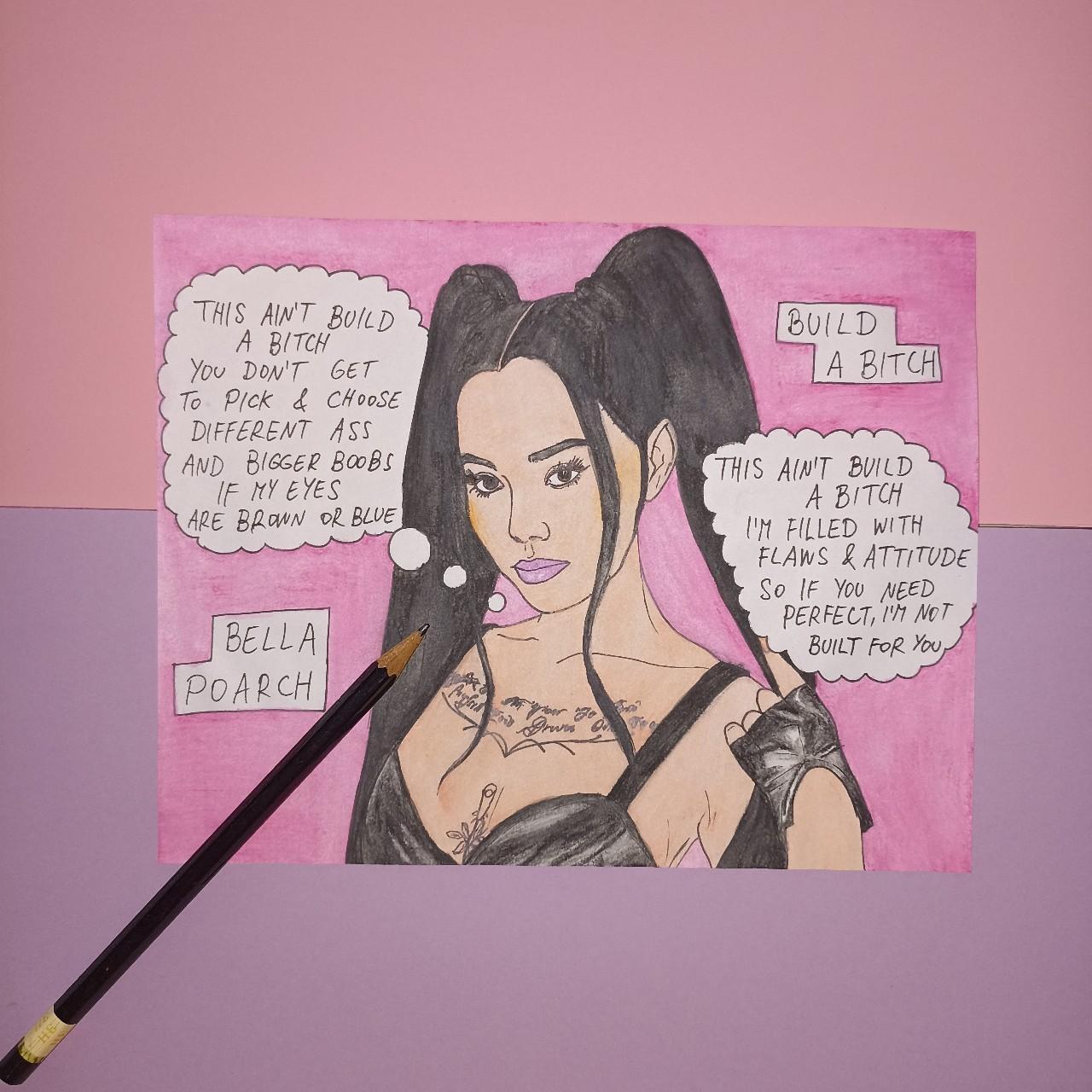 Bella Poarch - Build A Bitch comics painting on... - Depop