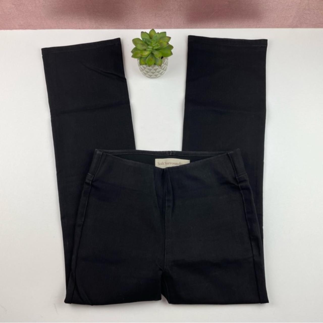 Soft Surroundings Solid Black Pants Women size PXS - Depop