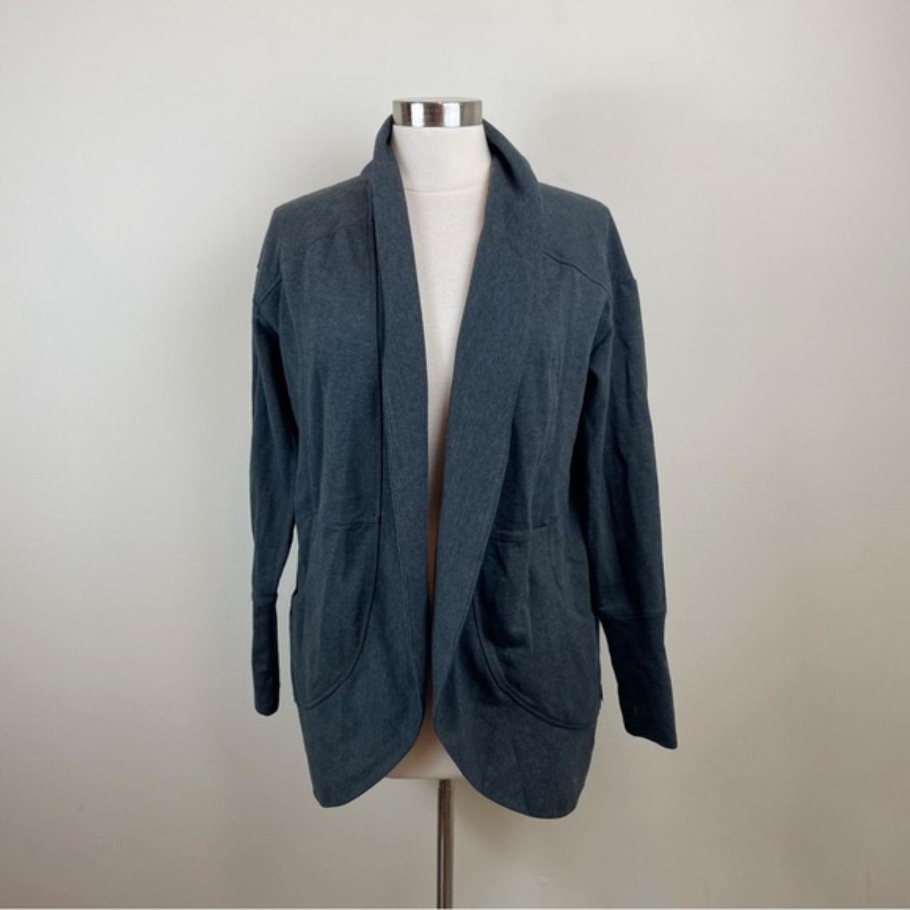 Eddie Bauer Gray Camp Fleece Wrap Cardigan Sweater Depop