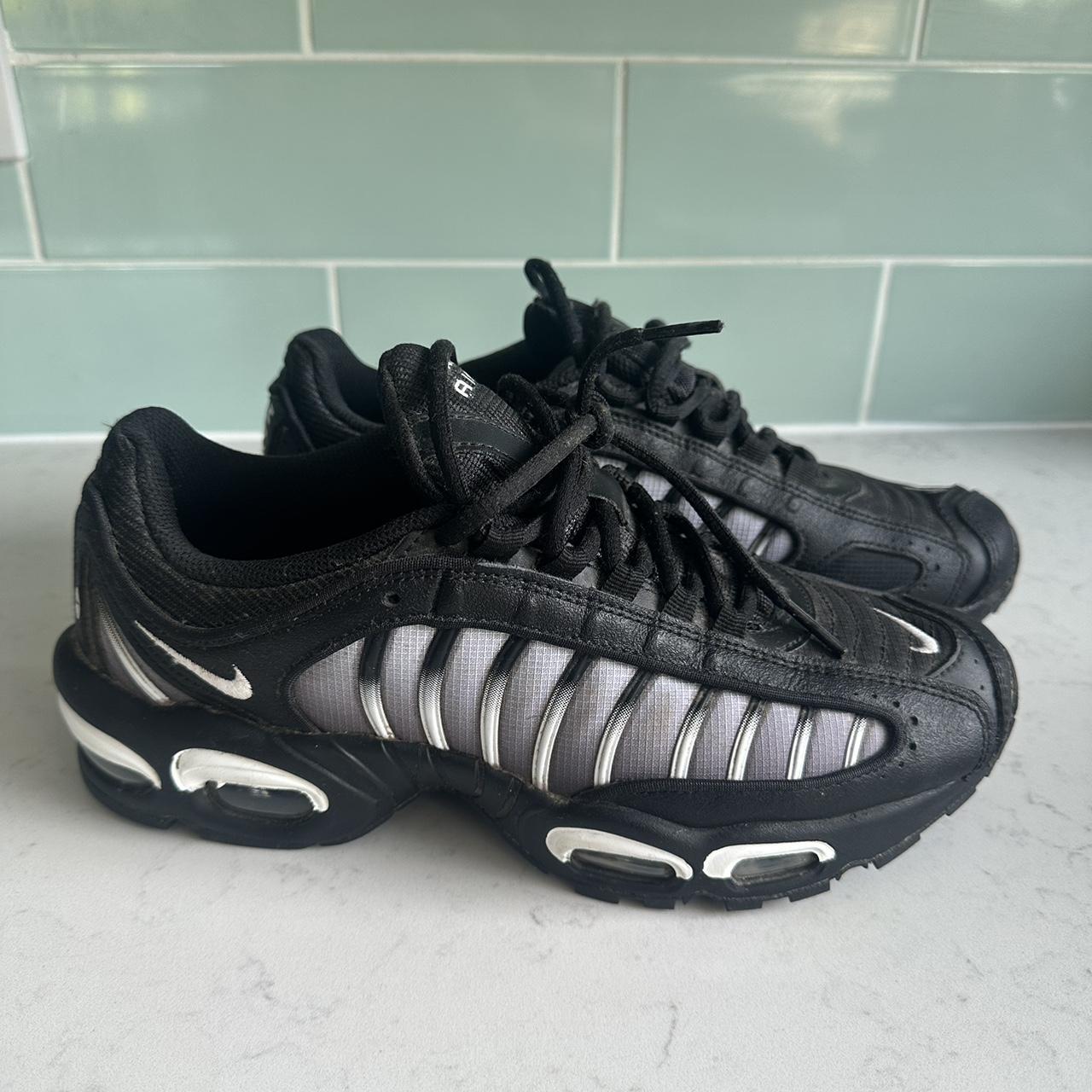 Nike air max tailwind Black and white Size 7.5 Worn... - Depop