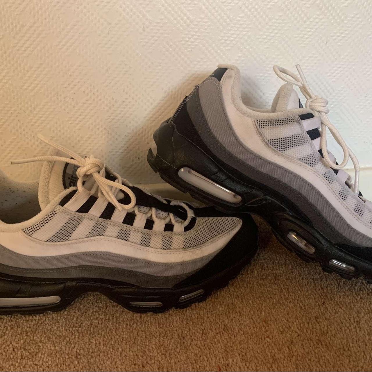 Nike Air max 95 Customised design Black & White Very... - Depop