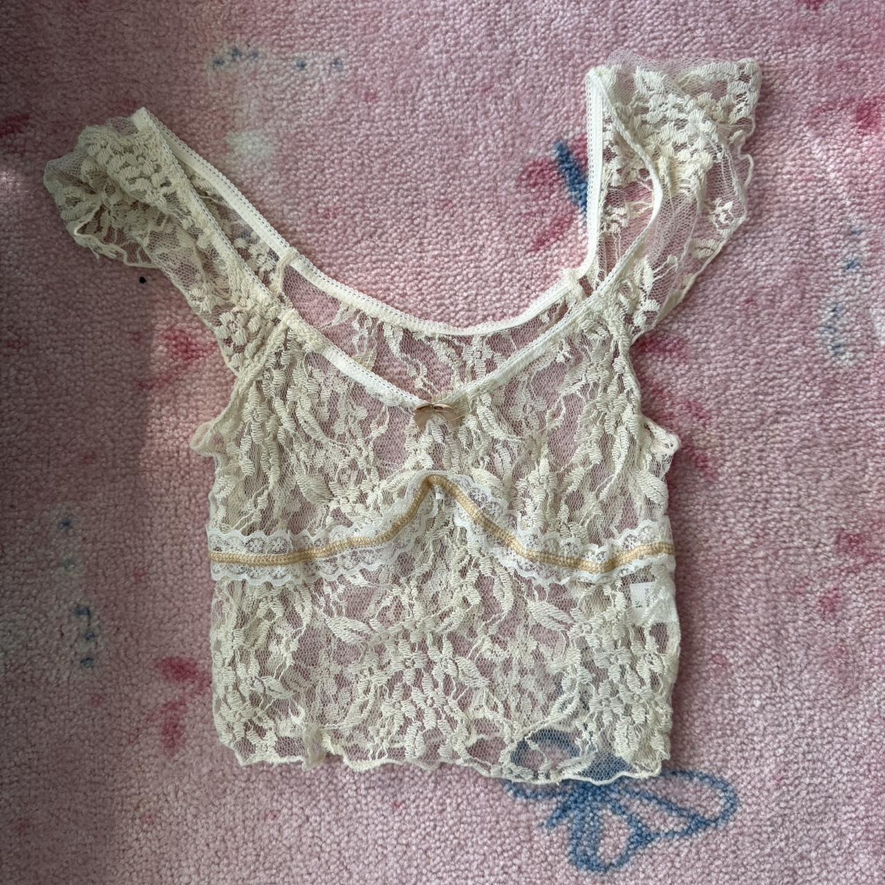 lace top, unifesque jesse top super cute, never... Depop