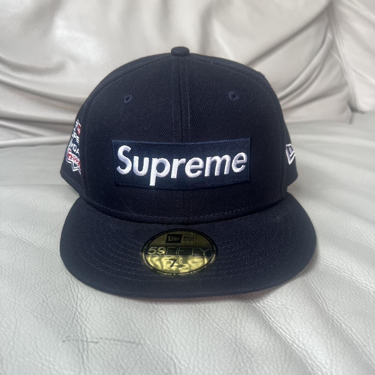 Supreme New Era Fitted Size 7 3/4 Baby Blue Small | Depop