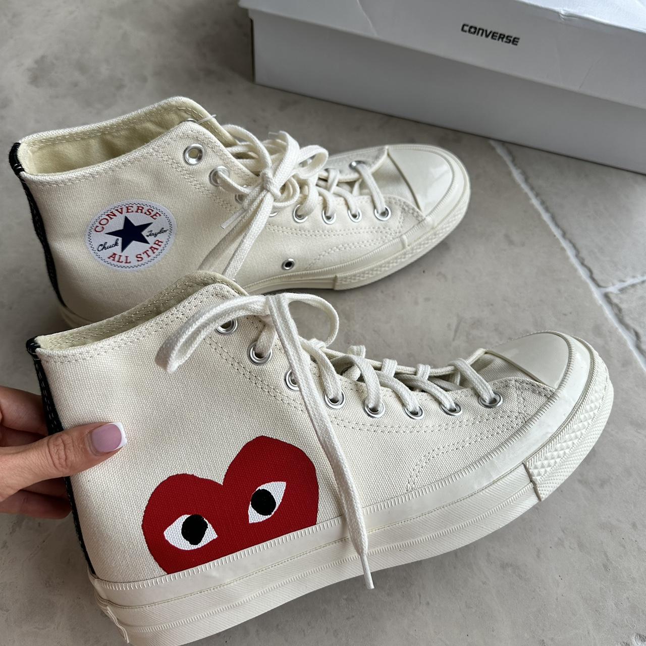 BRAND NEW with tags, Size 7 cream #commedesgarcons... - Depop