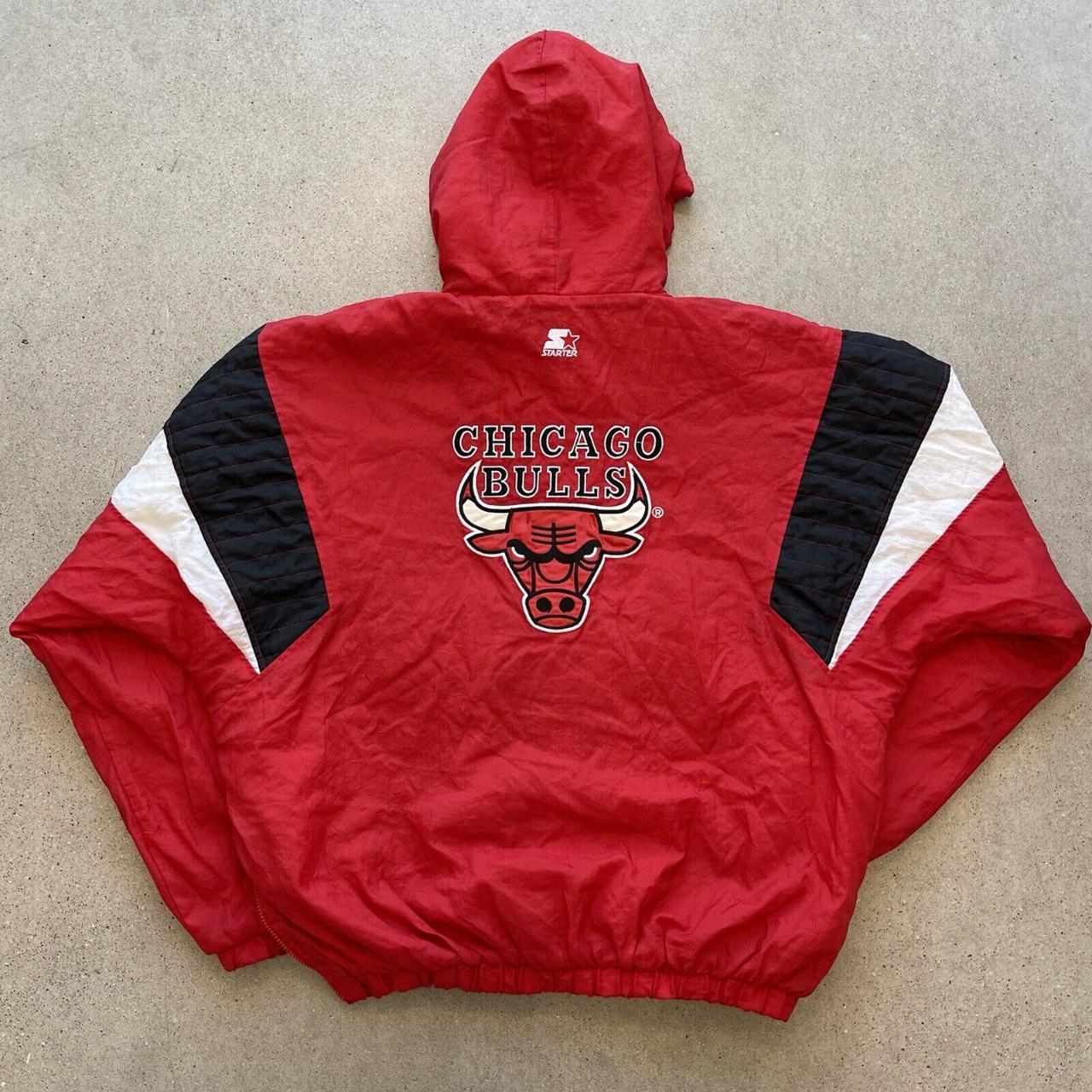 Vintage Chicago Bulls Starter Jacket Pullover Spell... - Depop