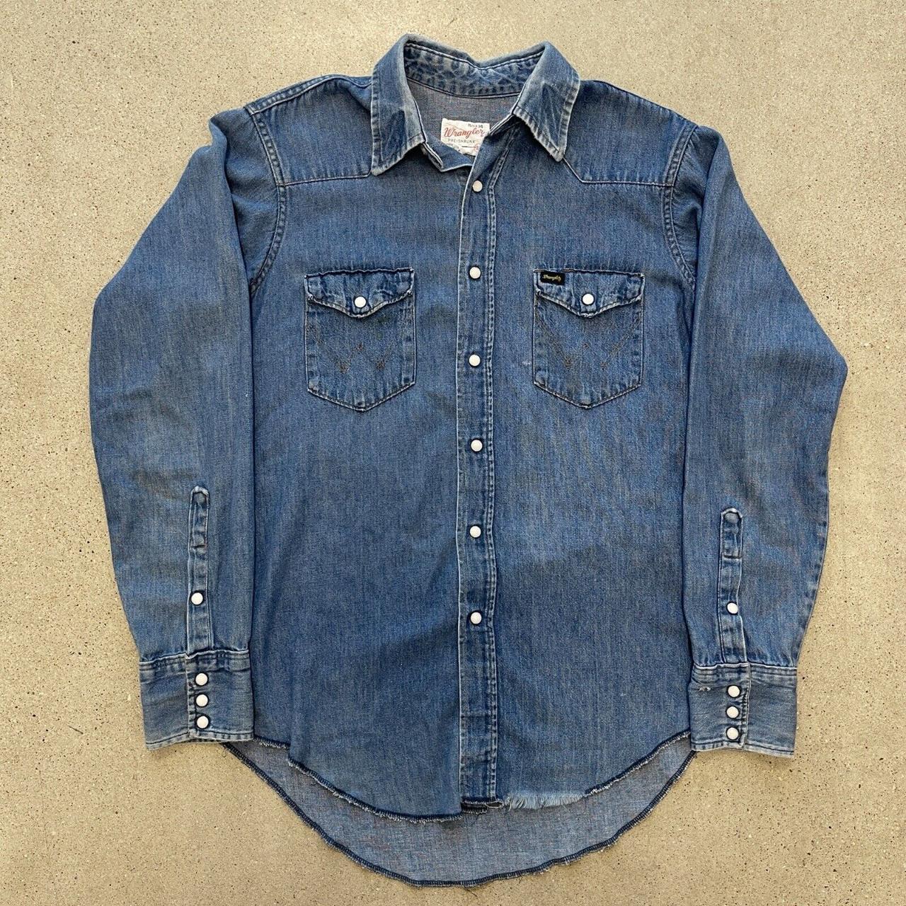 Wrangler Men's Blue Shirt | Depop