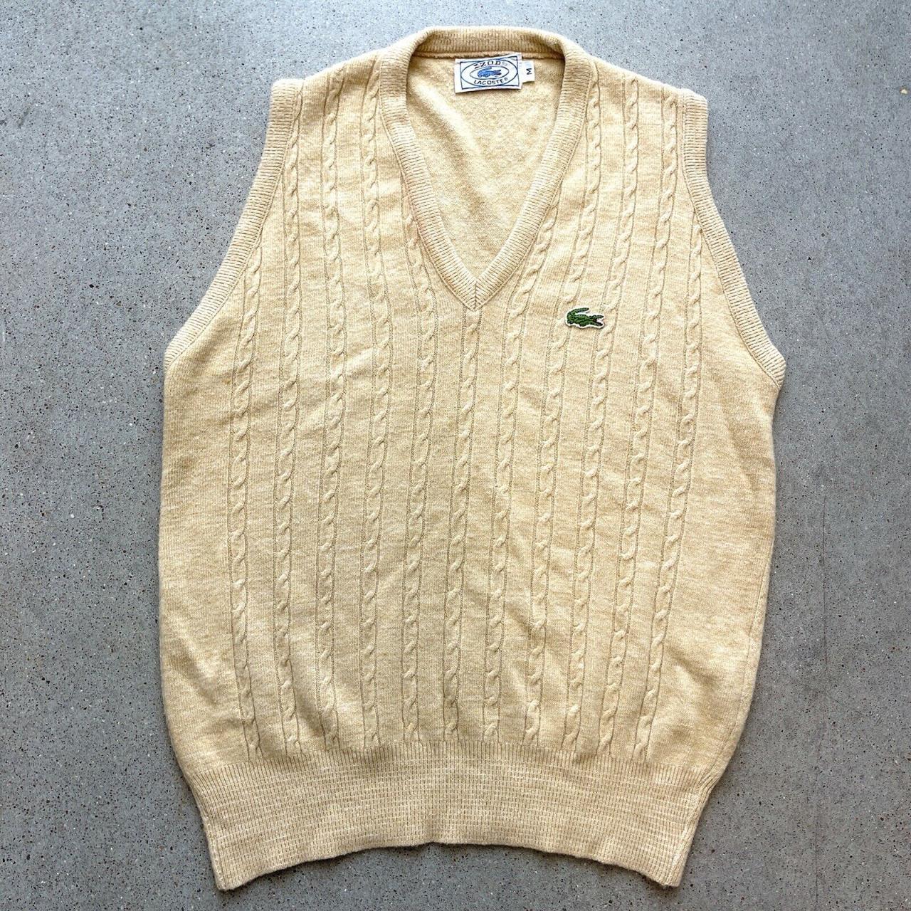 Lacoste Men's Cream Jumper Depop