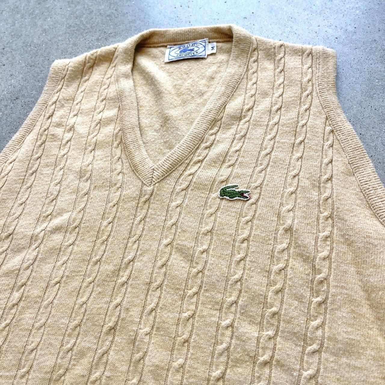 Lacoste Men's Cream Jumper Depop