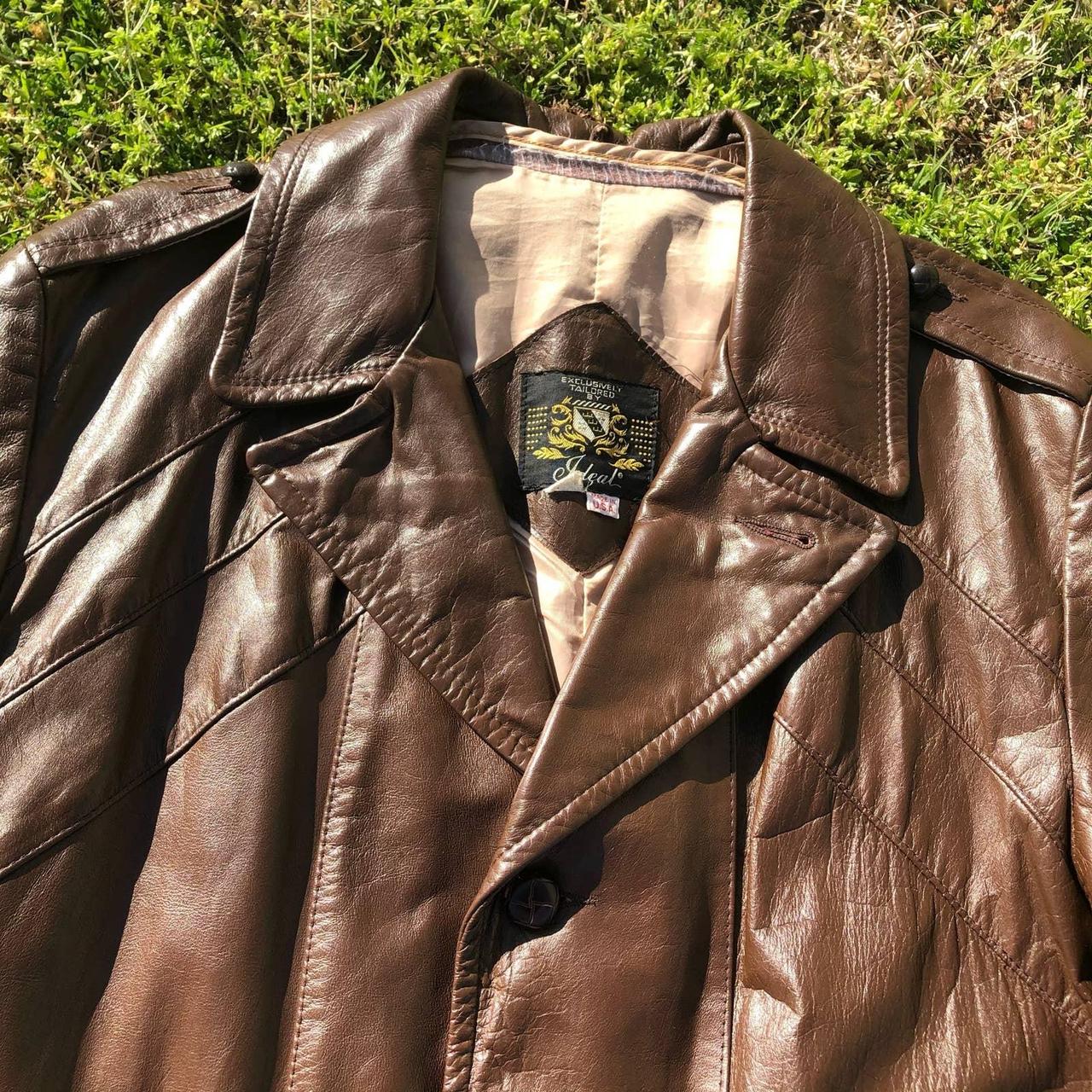 Men's 70s Leather Jacket in Brown