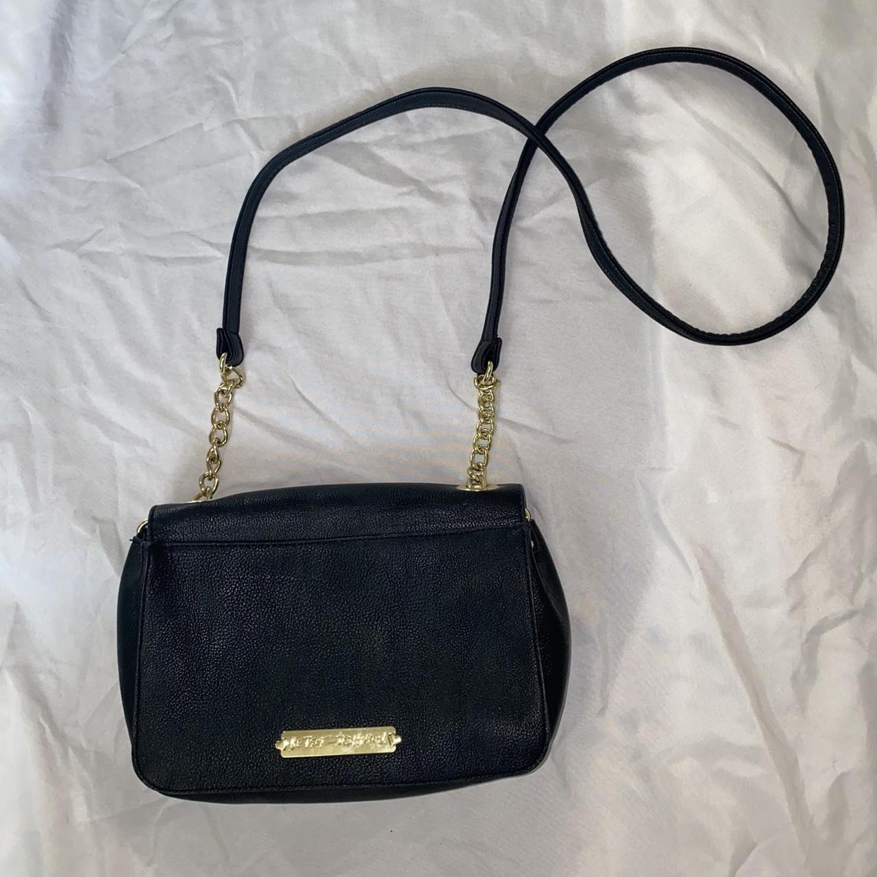 Betsey Johnson Women's Black and White Bag | Depop