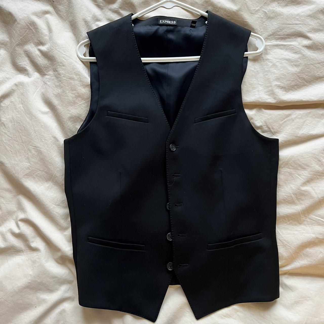 Express Men's Black Waistcoats-vests | Depop