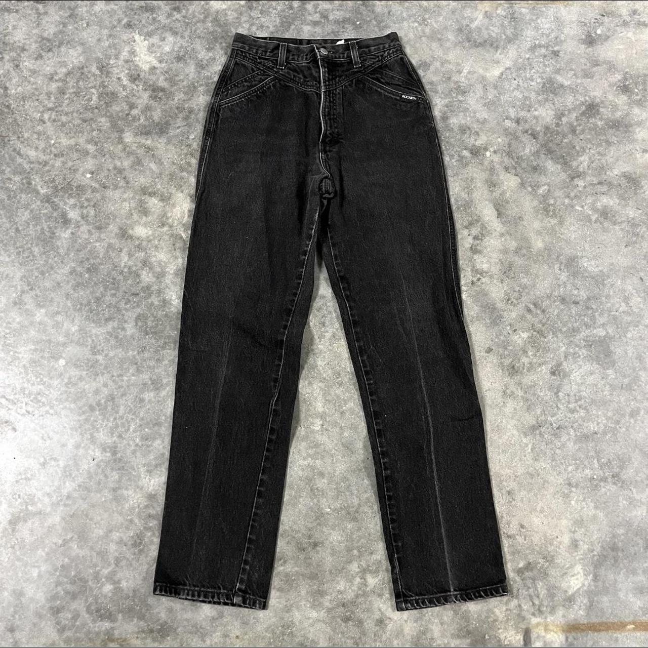 Vintage 90s Black Rockies Jeans / High Rise Denim / Mom Jeans 