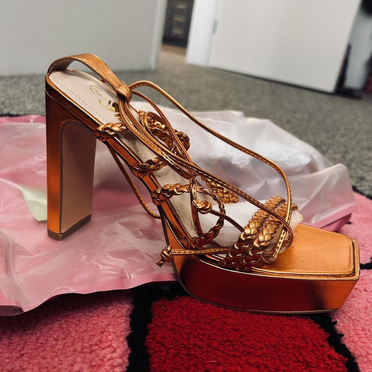 Topshop on sale orange heels