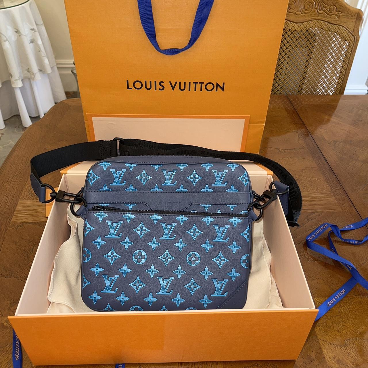 Louis Vuitton Trio Messenger Bag Navy River Blue - Depop