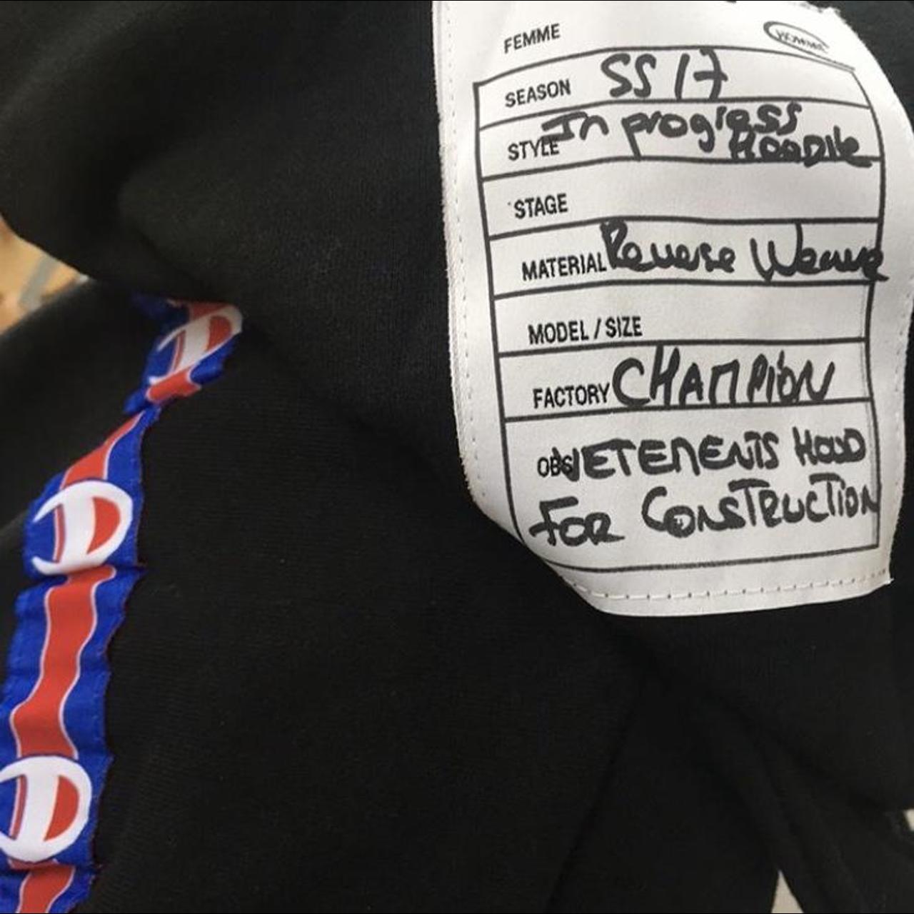 Vetements in deals progress hoodie