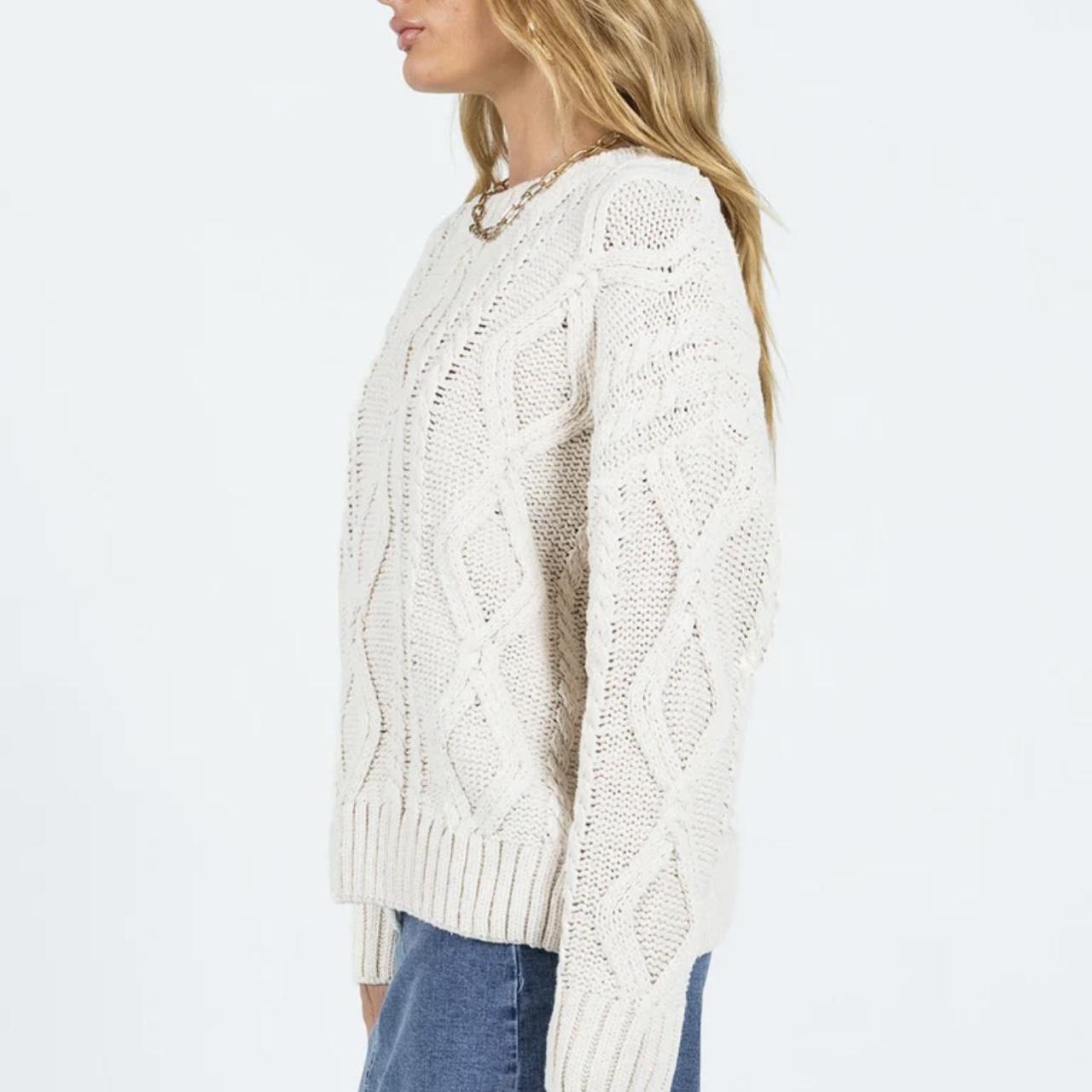 Cable knit jumper. Princess Polly Anaya Oversized... Depop