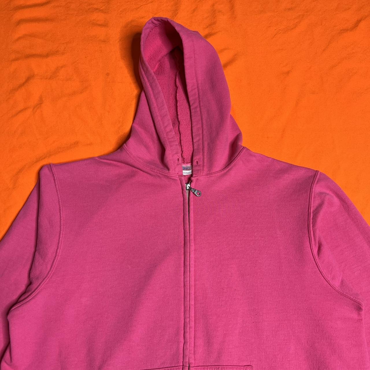 Gildan pink zip online hoodie