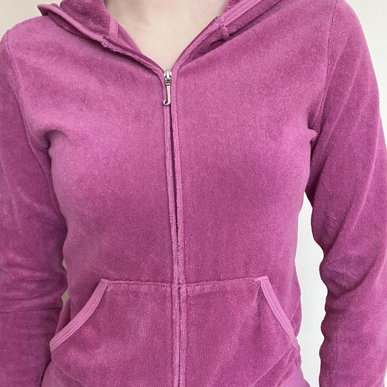 Juicy Couture Women's Pink and Purple Hoodie | Depop