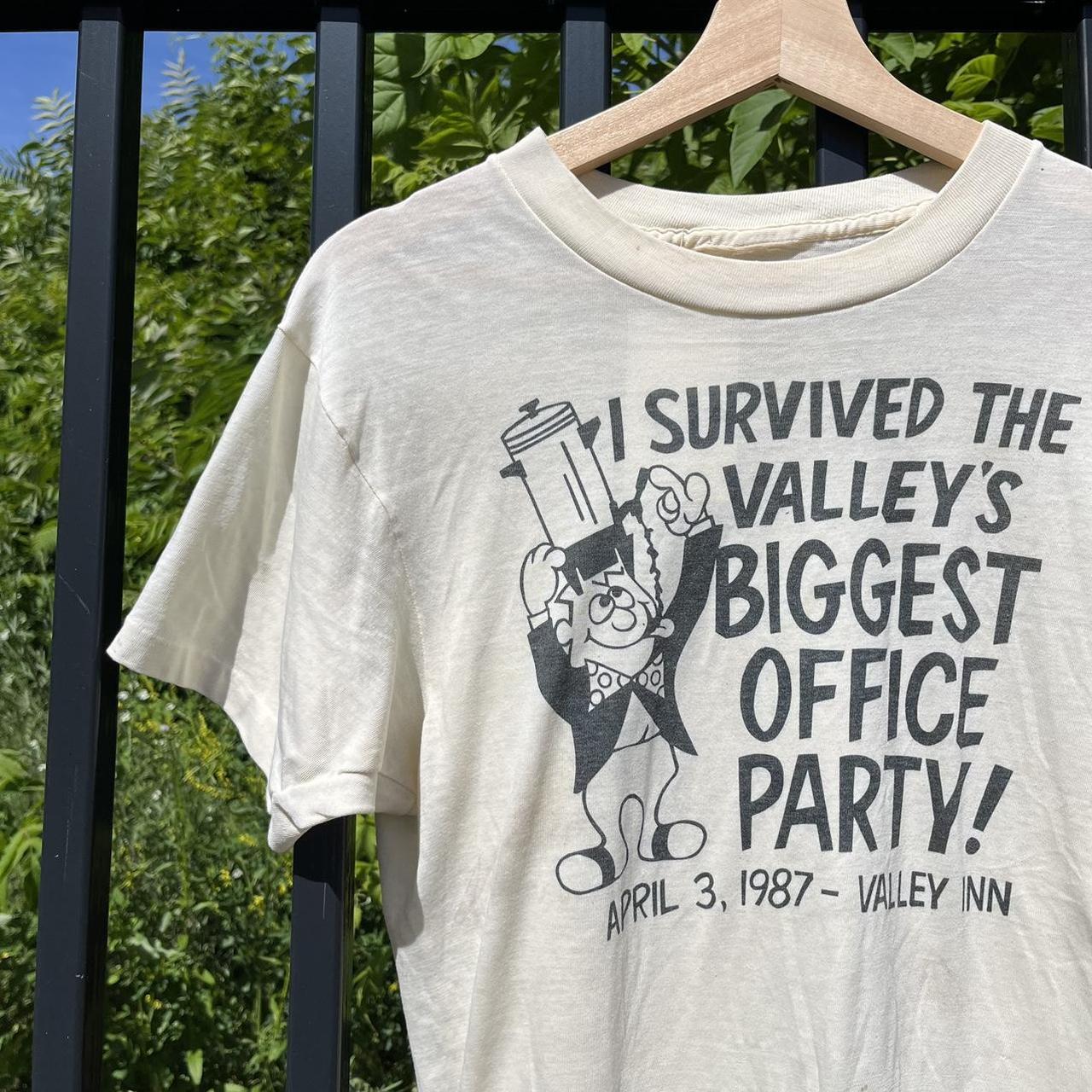 Vintage 80s office party t shirt Funny silly little... - Depop