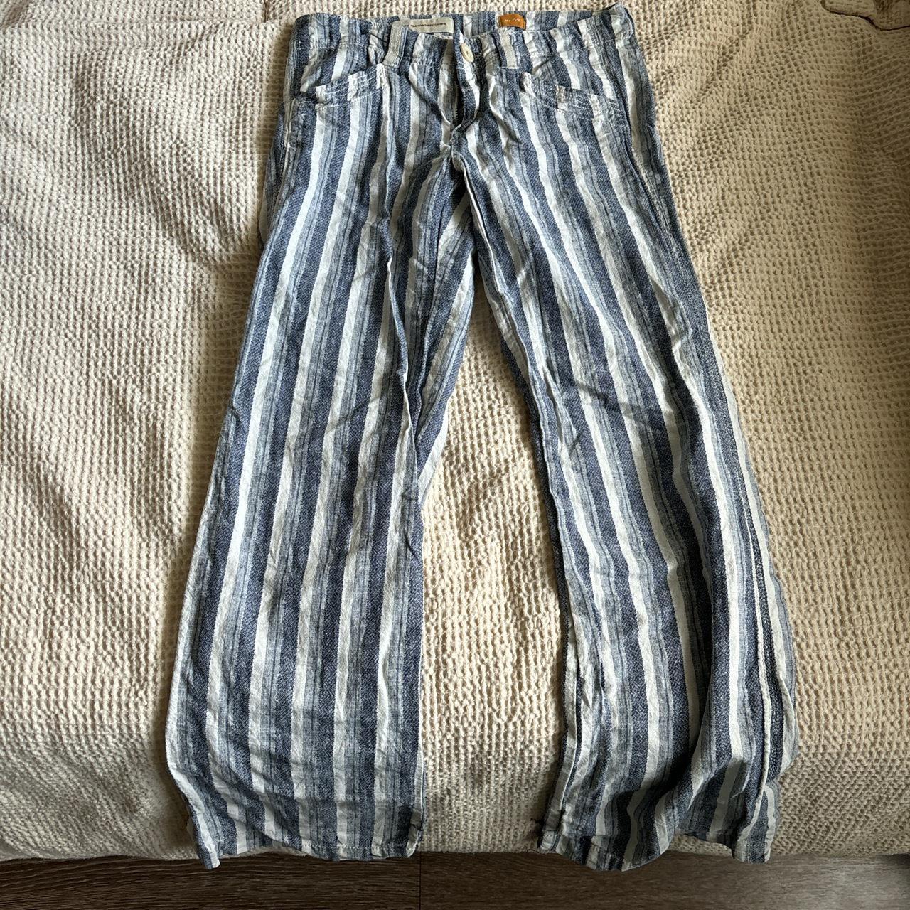 Anthropologie stripped pants! perfect condition!... - Depop