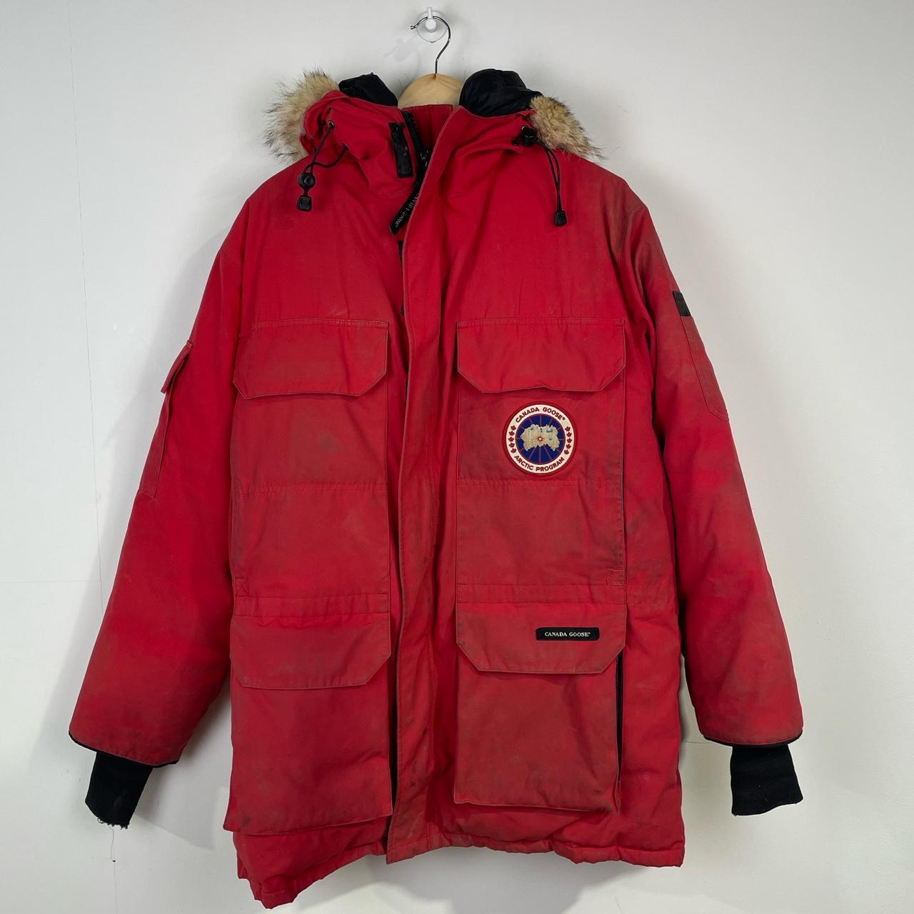 Canada Goose Men's Red Coat | Depop