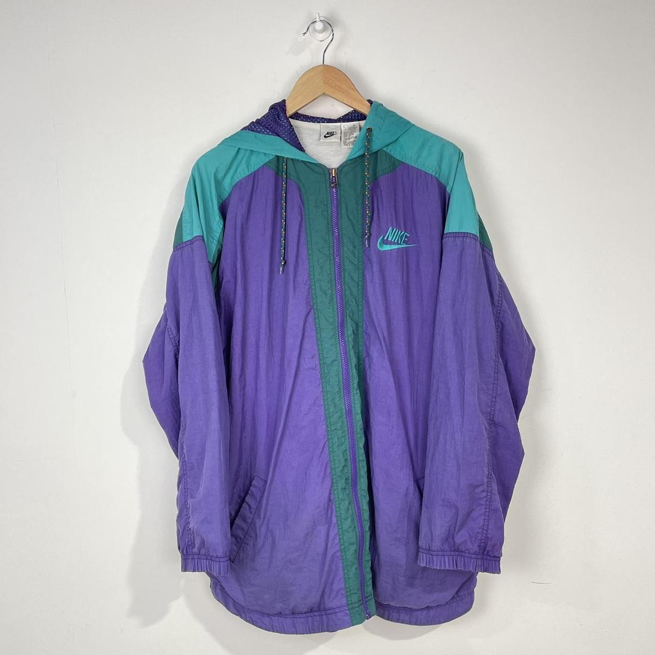 Nike Men's Purple and Green Jacket | Depop