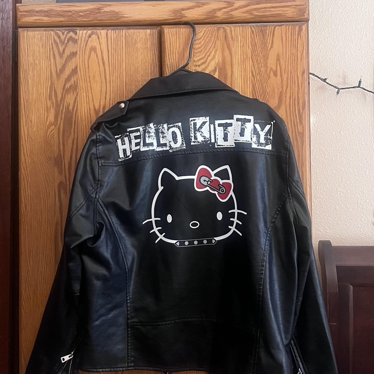 Hello Kitty outlet Dolls Kill black denim jacket