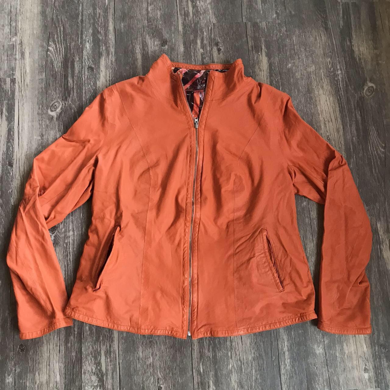 vintage-leather-jacket-orange-faux-leather-pvc-full-depop