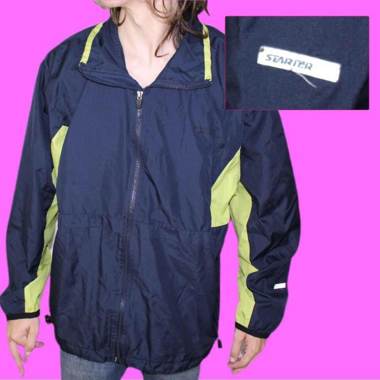 Vintage Starter Windbreaker 90s Starter Blue and... Depop