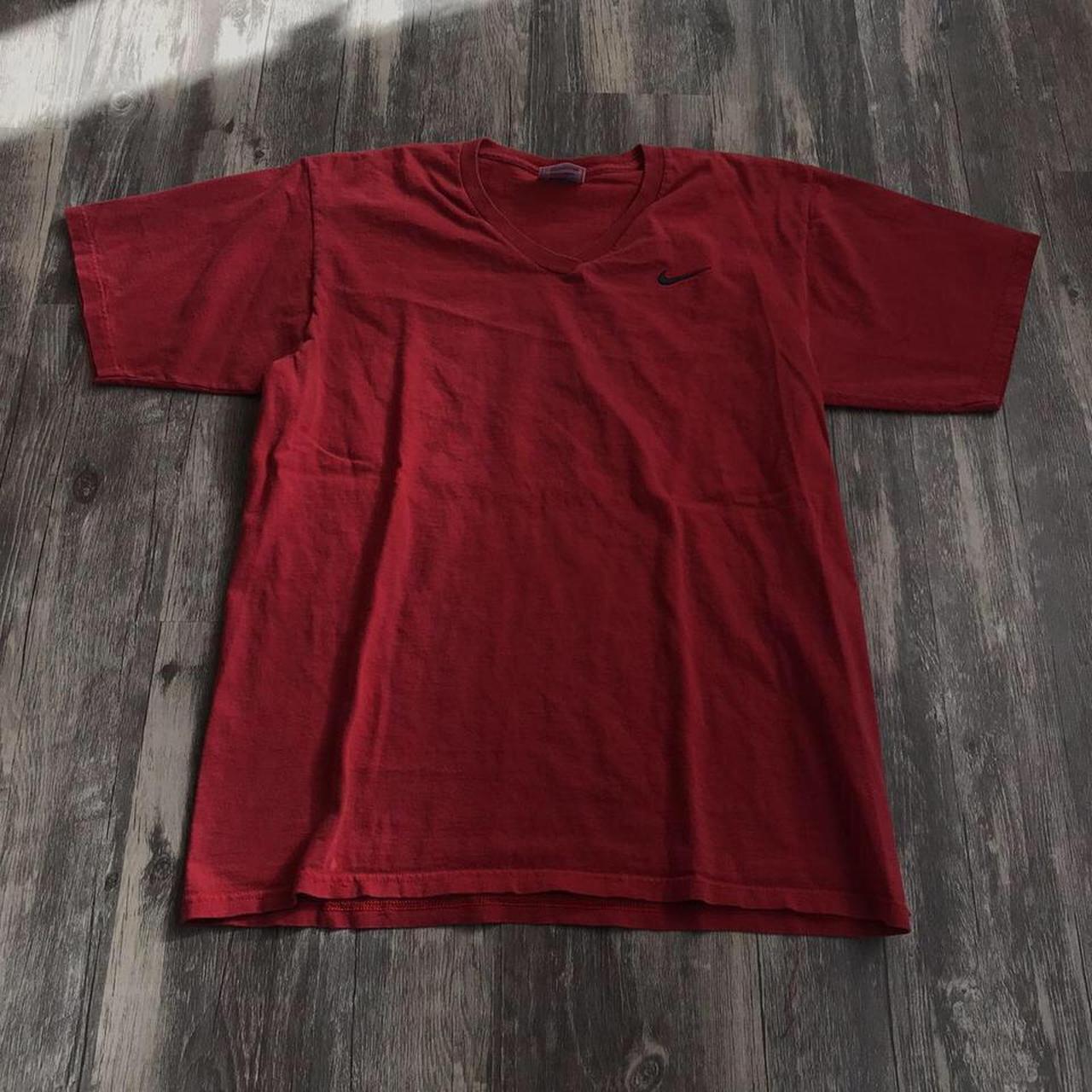 Nike Men's Red and Black T-shirt | Depop