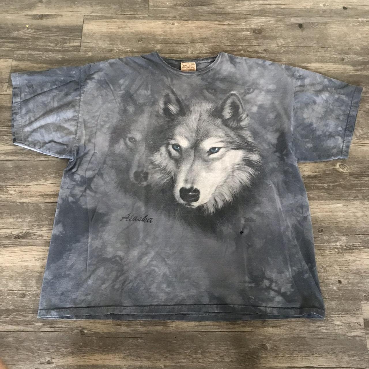 The Mountain Men's Grey and White T-shirt | Depop