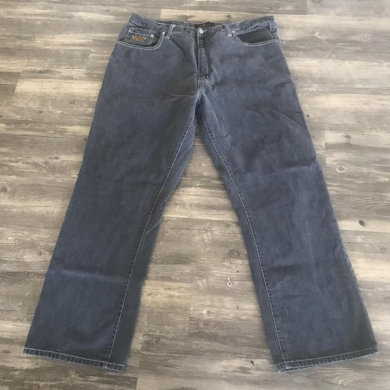 Men's Black and Grey Jeans | Depop