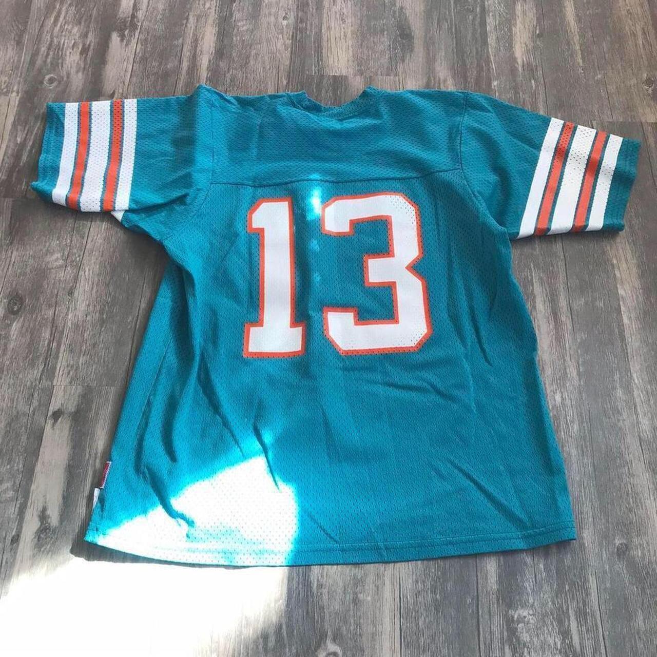 Miami Dolphins Blank Jersey Vintage 80s NFL Football - Depop