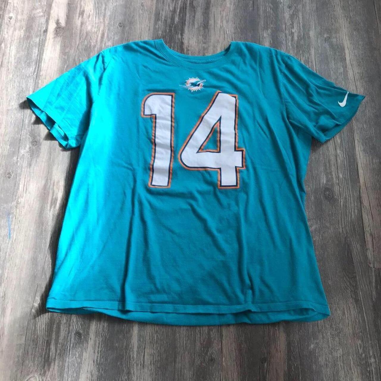 Nike Miami Dolphins T Shirt Mens XL Orange Dri Fit Short Sleeve