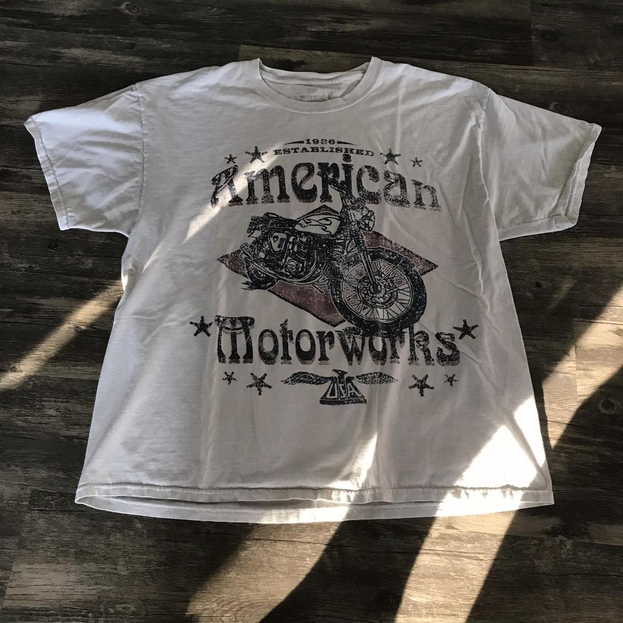 Vintage Biker Tee Classic Street Wheels Motorcycle... - Depop