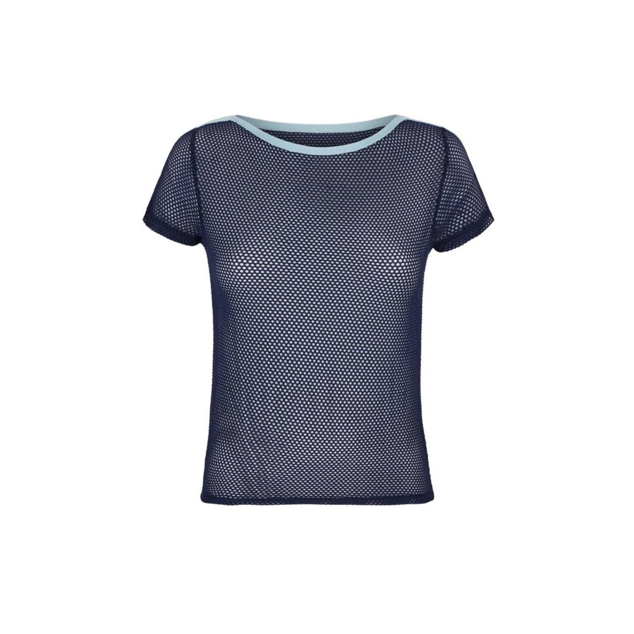 Miaou Women's Blue and Navy Crop-top