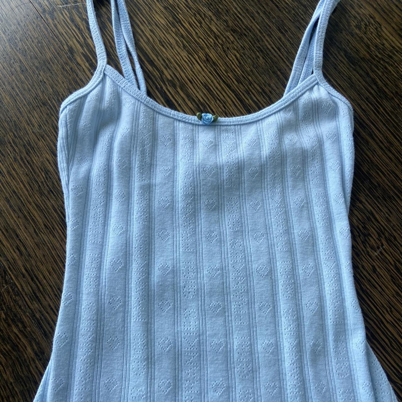 Frankies Bikinis Women's Blue Dress Depop