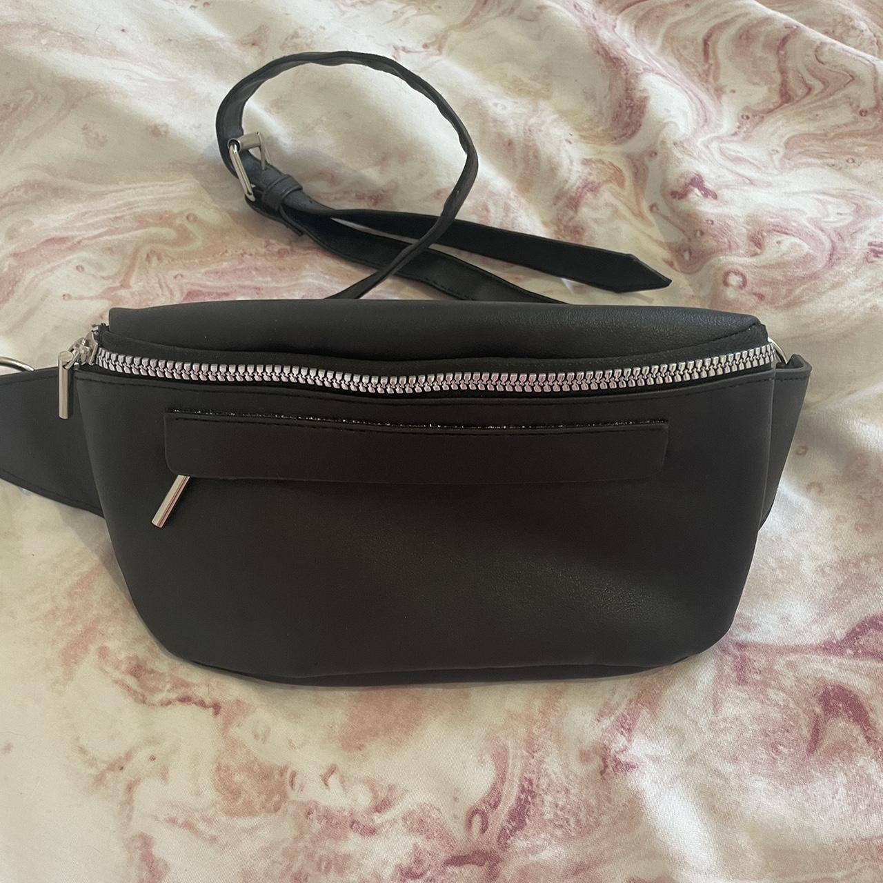 black bum bag zip at the front and inside main. Depop