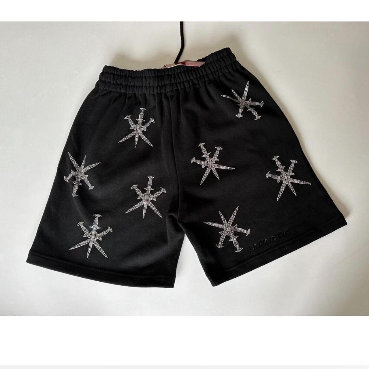 UNKNOWN LONDON BLACK RHINESTONE SHORTS