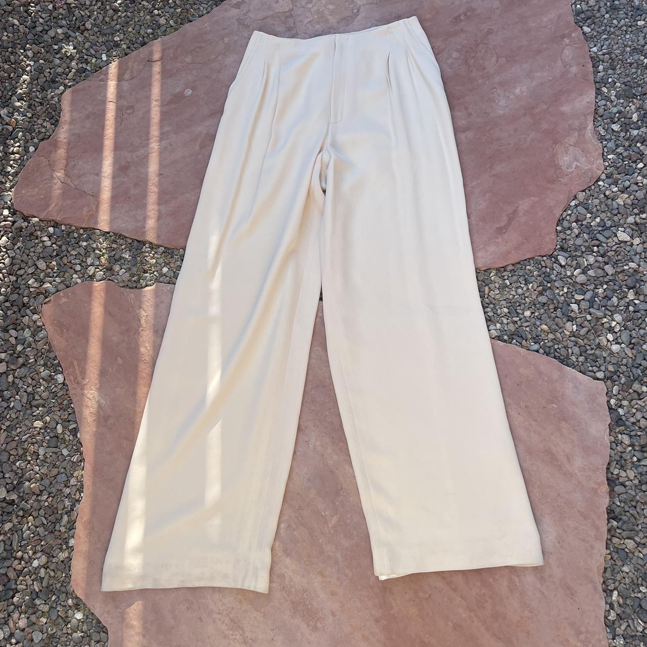 Ellen Tracy Women's Yellow and Cream Trousers