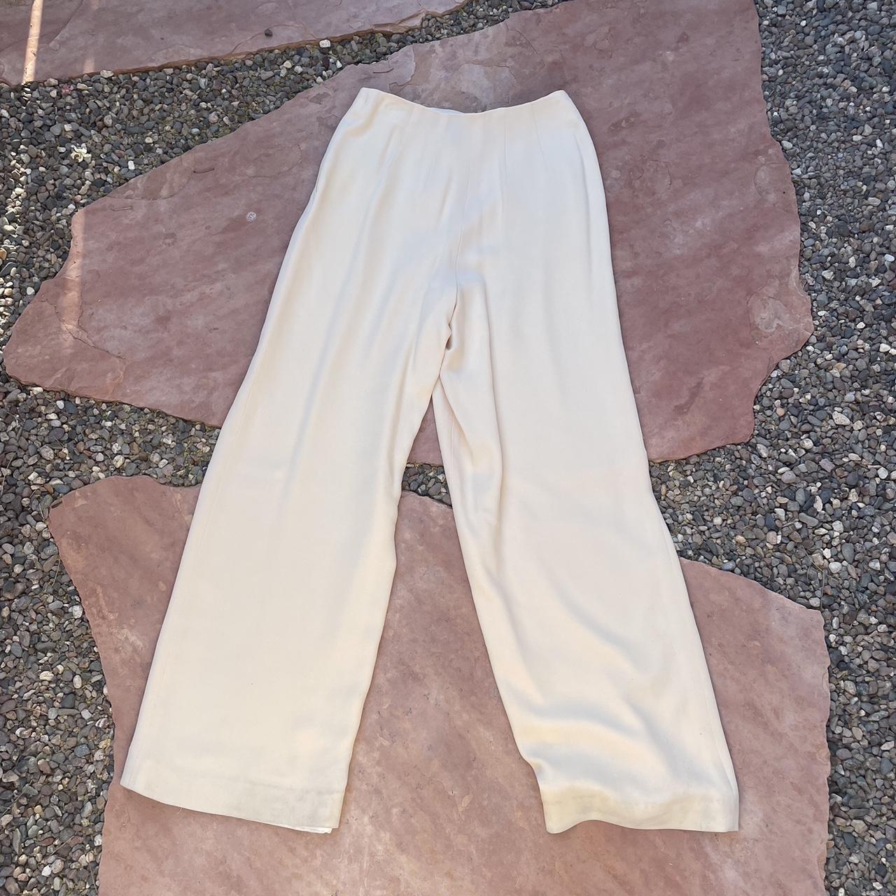 Ellen Tracy Women's Yellow and Cream Trousers (4)