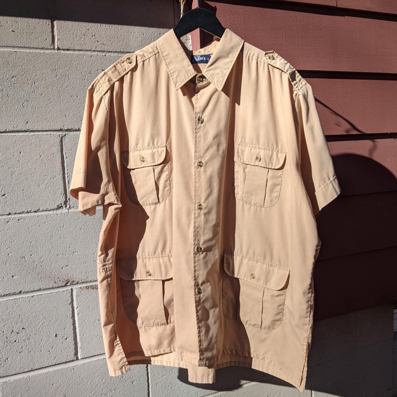 Men's Khaki Safari Short Sleeve Shirt Columbia - Depop