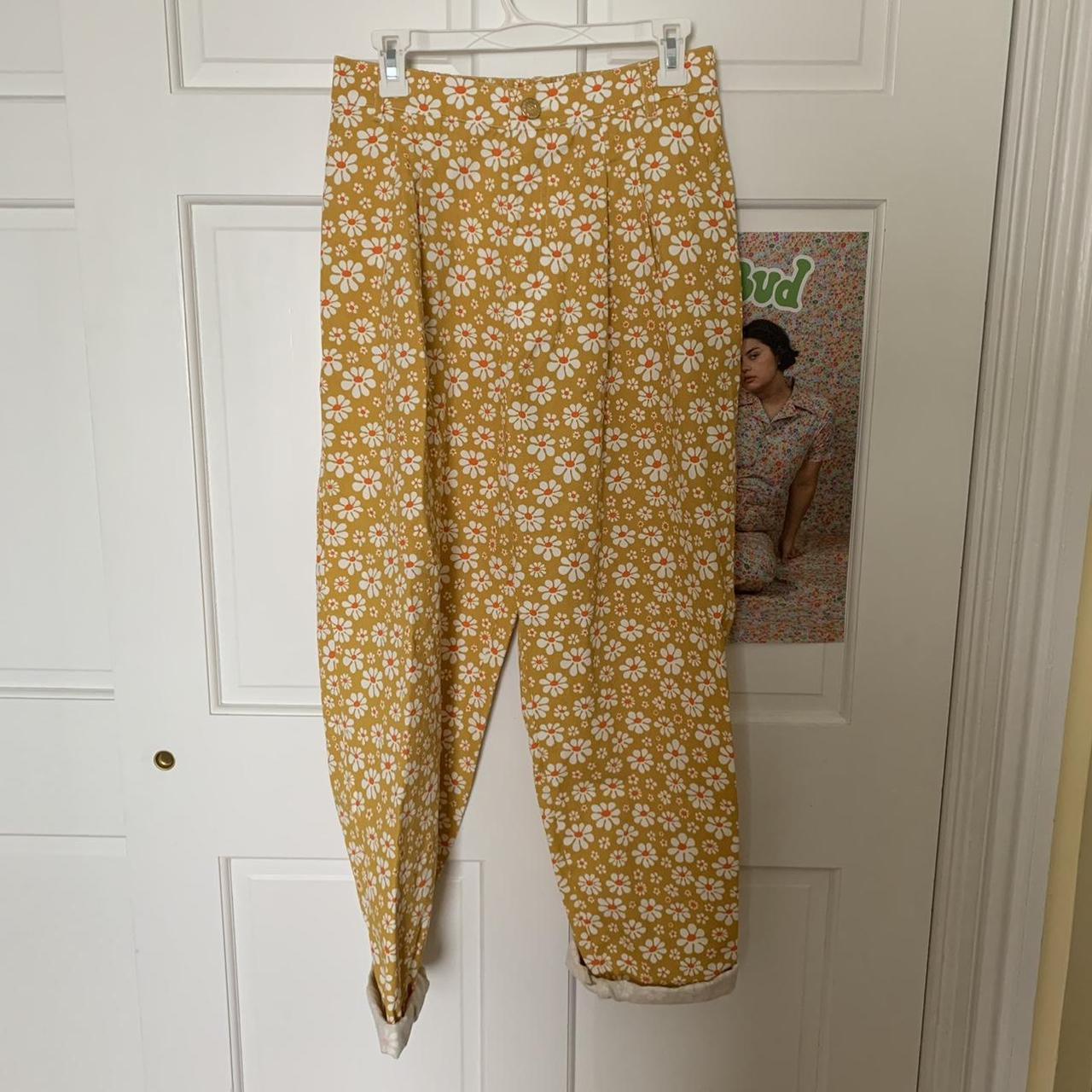 Big bud press yellow lazy daisy trousers in size... - Depop