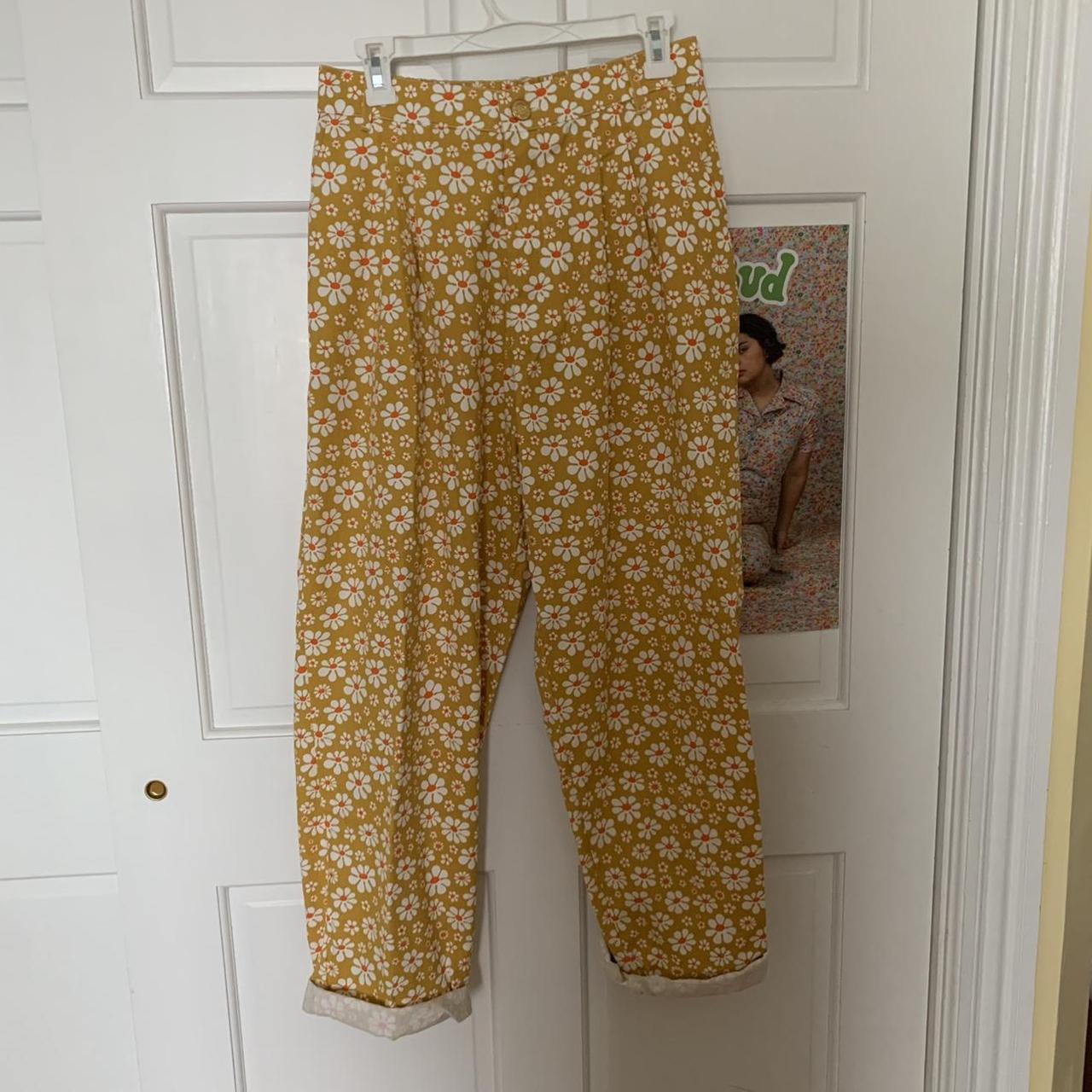 Big bud press yellow lazy daisy trousers in size... - Depop