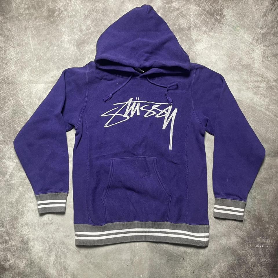 Stussy x Champion 2015 collaboration hoodie hooded... - Depop