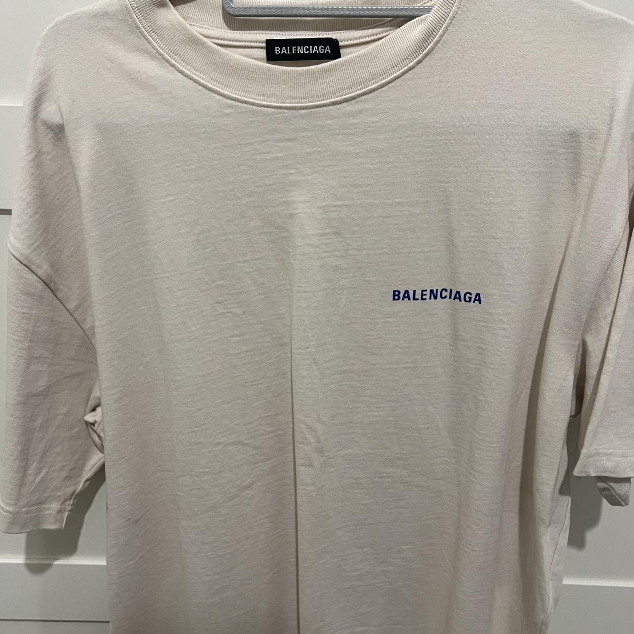 Balenciaga Recycle-print Jersey T-shirt in White for Men