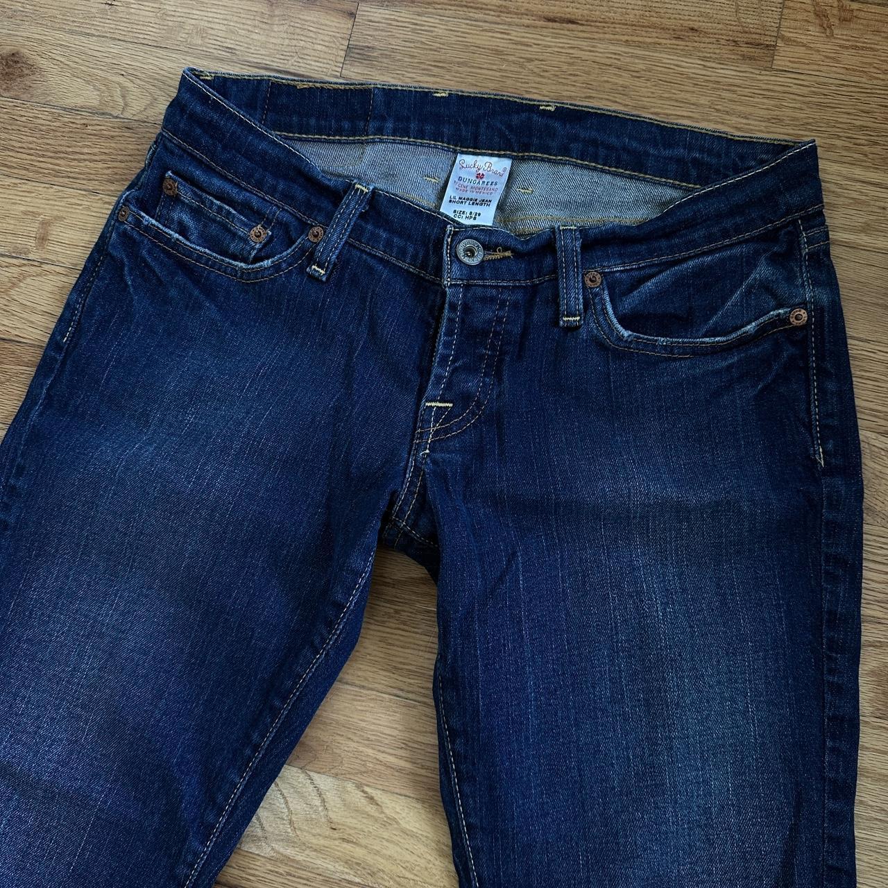 Lucky brand low rise dark wash jeans! Perfect - Depop