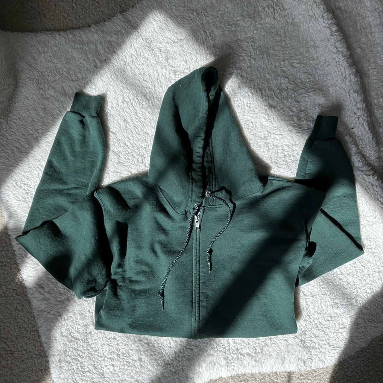 Brandy Melville Women's Green Hoodie Depop